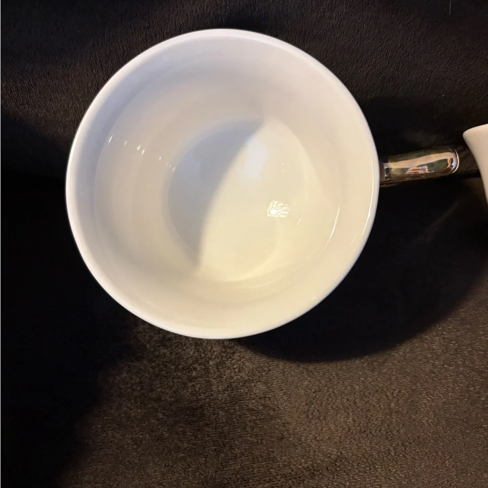 New 2 ceramic printed GIN ceramic tea cups.